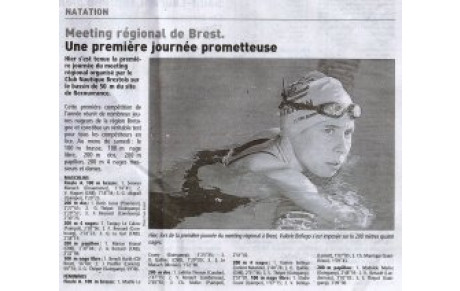 Lorient natation dans la presse