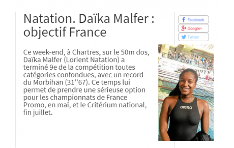 DAÏKA MALFER TÉLÉGRAMME DU 19/12/2017