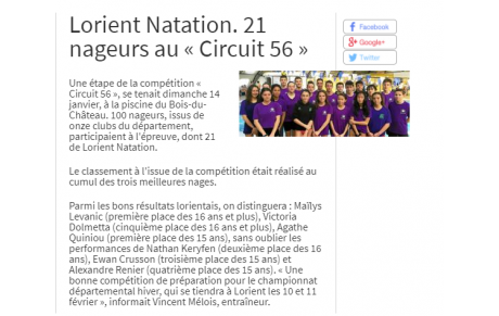 TÉLÉGRAMME DU 17/01/2018