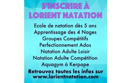 S'inscrire au club de Lorient Natation