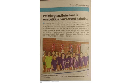 ARTICLE DU TELEGRAMME DU 09/11/2022